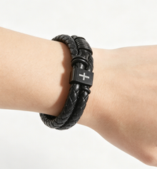 To My Father - Leather Braided Bond Bracelet