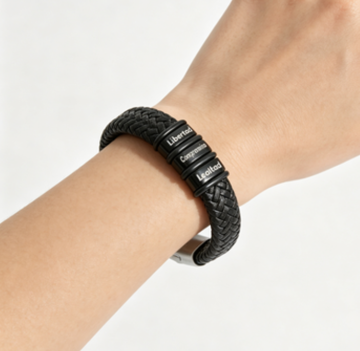 To My Son Legacy Message Bar Bead Bracelet