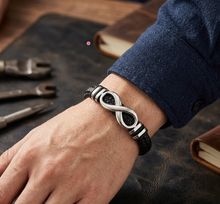 To My Father - Anchor of Our Family Leather Bracelet