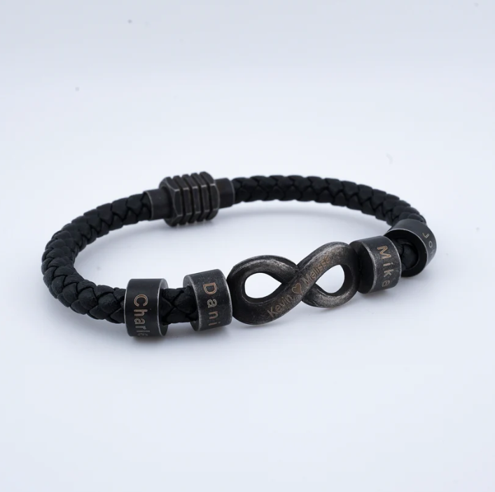 To My Son - Vintage Cross Leather Bracelet