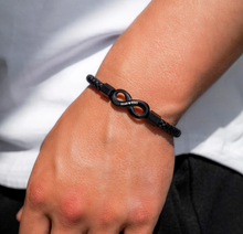 To My Father Engraved Infinity Braided Bracelet