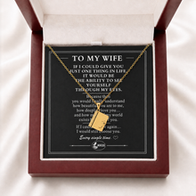 To My Wife Love Story Mini Book Pendant Necklace