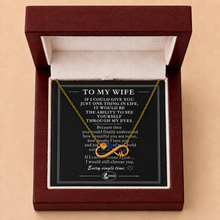 To My Wife Two-Stone Infinity Heartbeat Necklace
