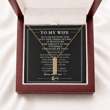 To My Wife Shine Stone-Set Bar Necklace