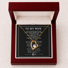 To My Wife Love Solitaire Heart Necklace