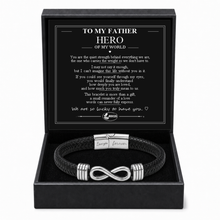 To My Father - Woven Strength Braided Leather Bracelet