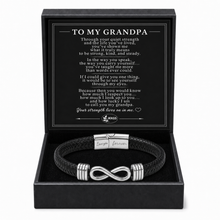 To My Grandfather - Woven Strength Braided Leather Bracelet