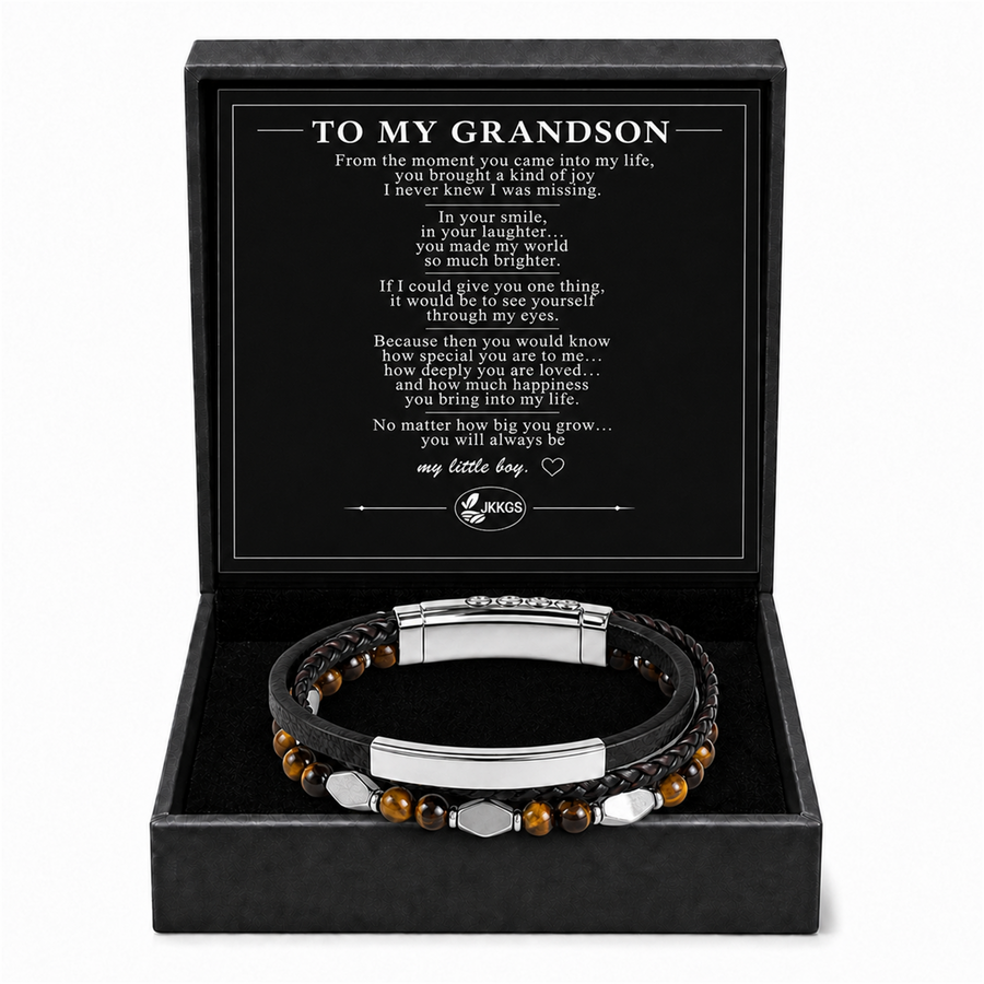 To My Grandson - Quiet Confidence Stainless Steel Bracelet
