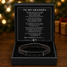 To My Grandfather - Timeless Classic Leather Bracelet