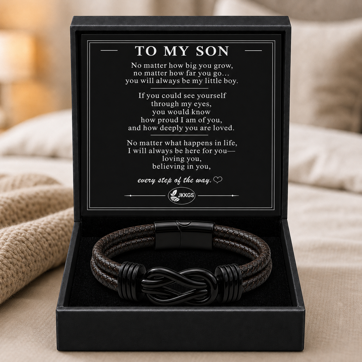 To My Son - Your Name, My Heart Bracelet
