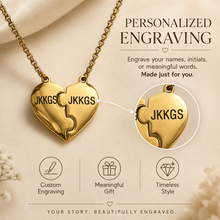 To My Wife Matching Split Heart Necklace Set