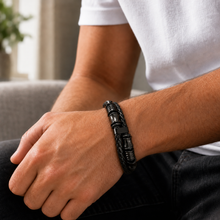 To My Grandpa Family Bond Layered Braided Bracelet