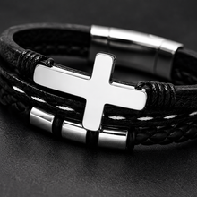 To My Husband Faith Layered Cross Bracelet