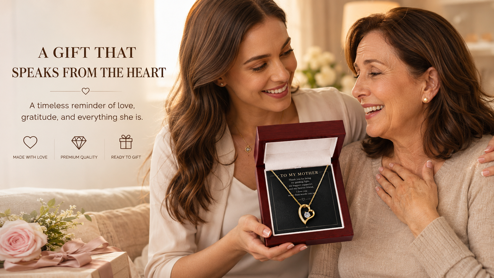 Gift-ready jewelry banner