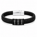 To My Son Legacy Message Bar Bead Bracelet