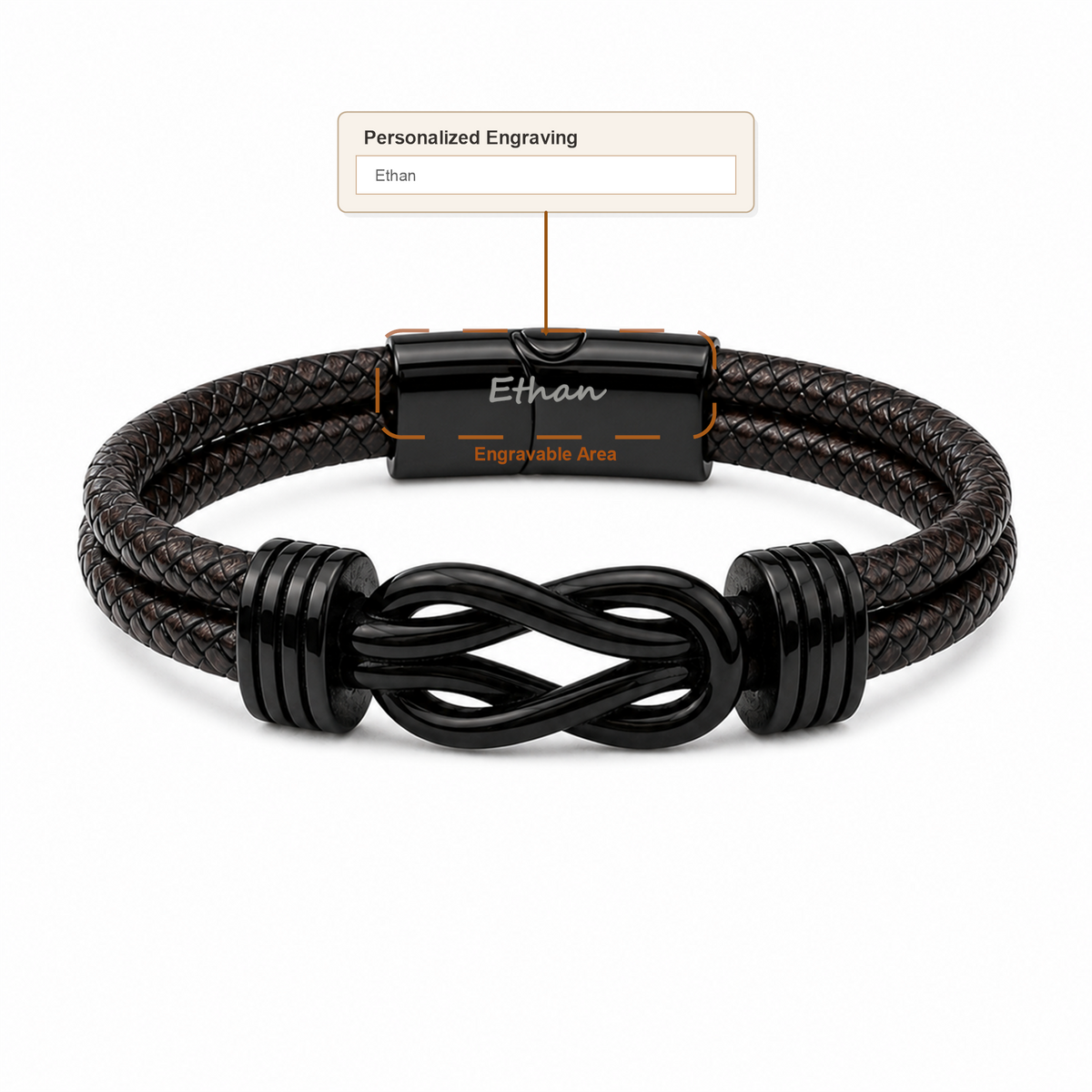 To My Grandson Legacy Personalized Name Bracelet