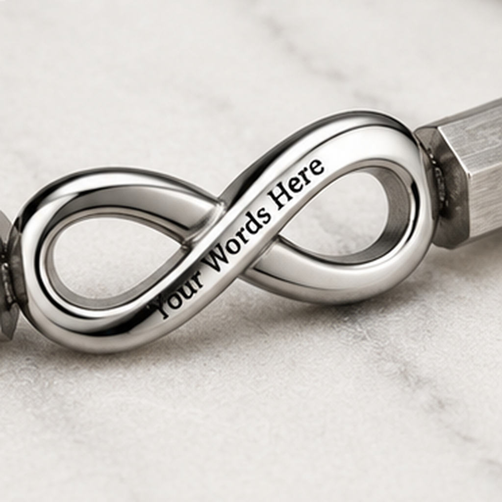 To My Grandpa Engraved Infinity Braided Bracelet