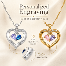 To My Grandma Two Hearts Two-Stone Heart Necklace
