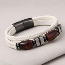 To My Grandson Family Inlay Braided Bracelet
