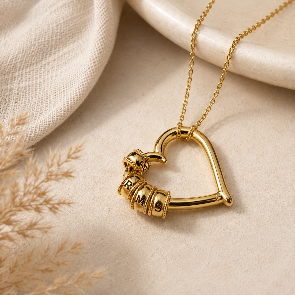 To My Grandma Together Family Heart Necklace