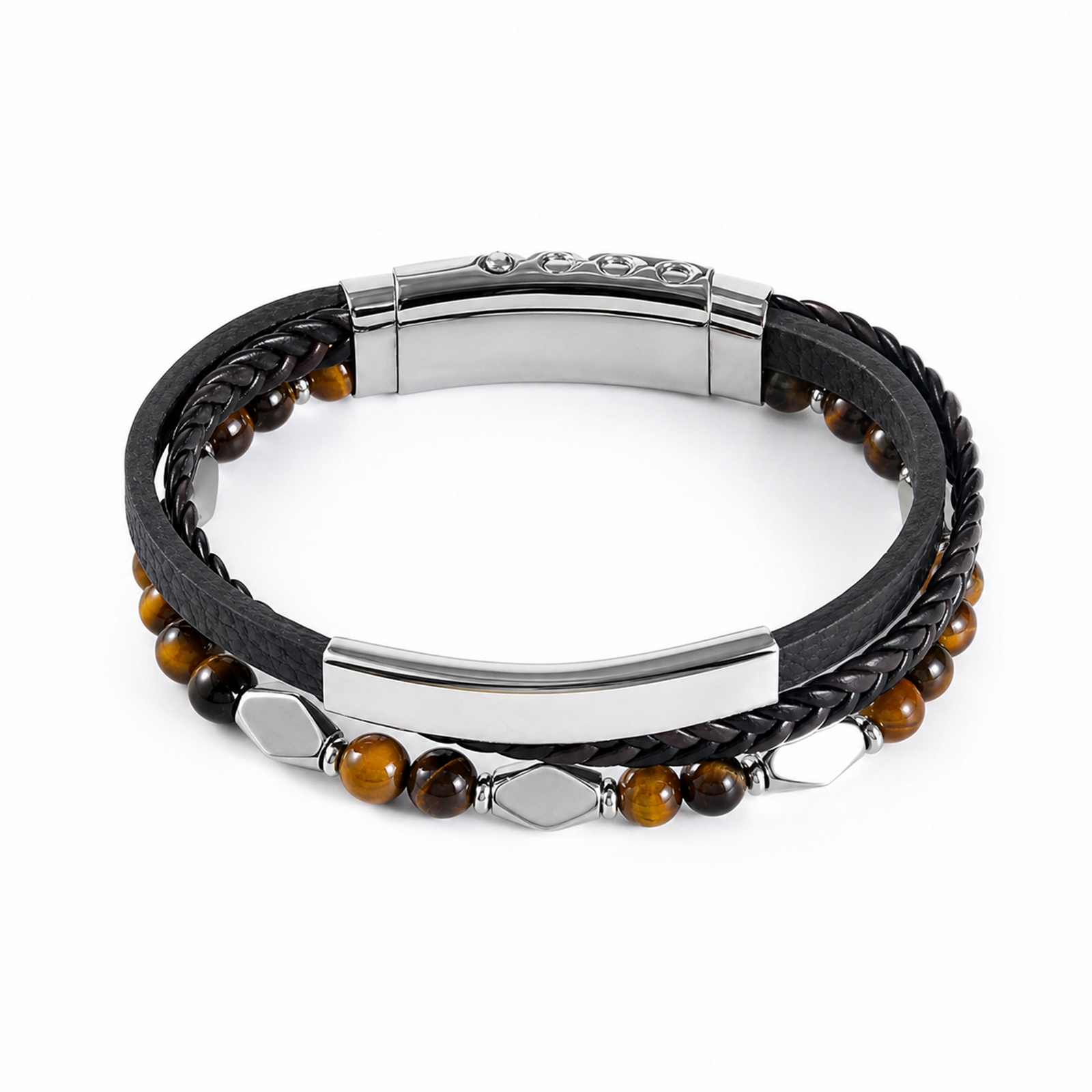 To My Husband - Quiet Devotion Stainless Steel Bracelet
