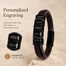 To My Grandpa Legacy Two-Tone Woven Bracelet