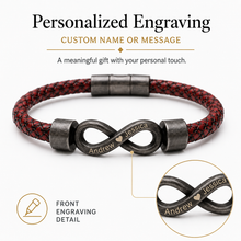 To My Husband Black Infinity Braided Bracelet