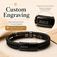 To My Grandson Family Bond Layered Braided Bracelet