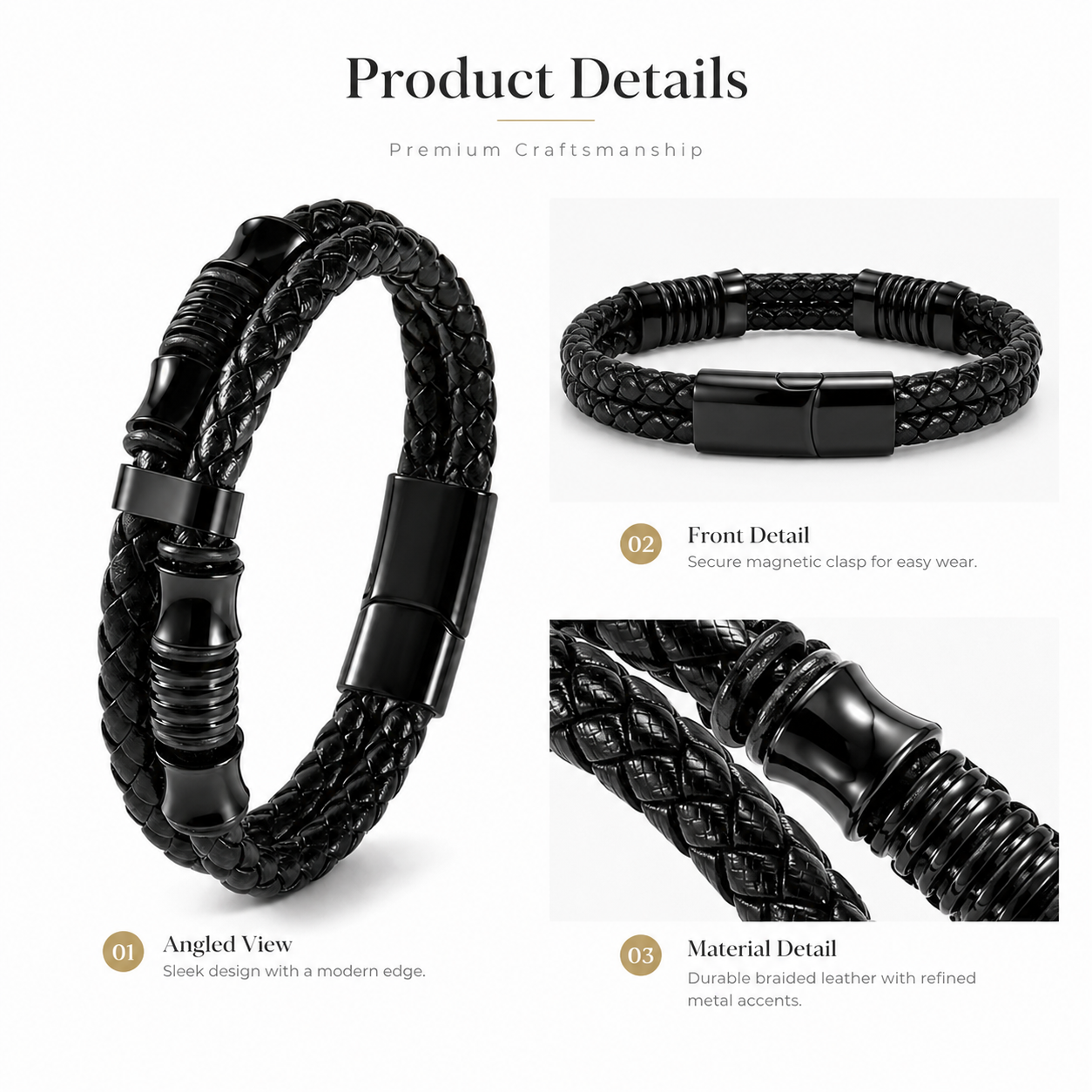 To My Son Family Bond Layered Braided Bracelet