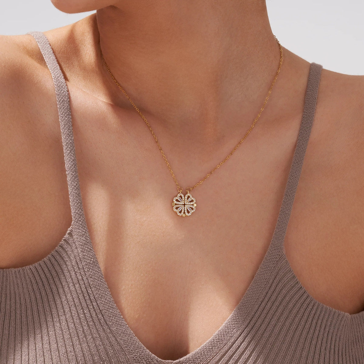 To My Daughter Lucky Heart Necklace