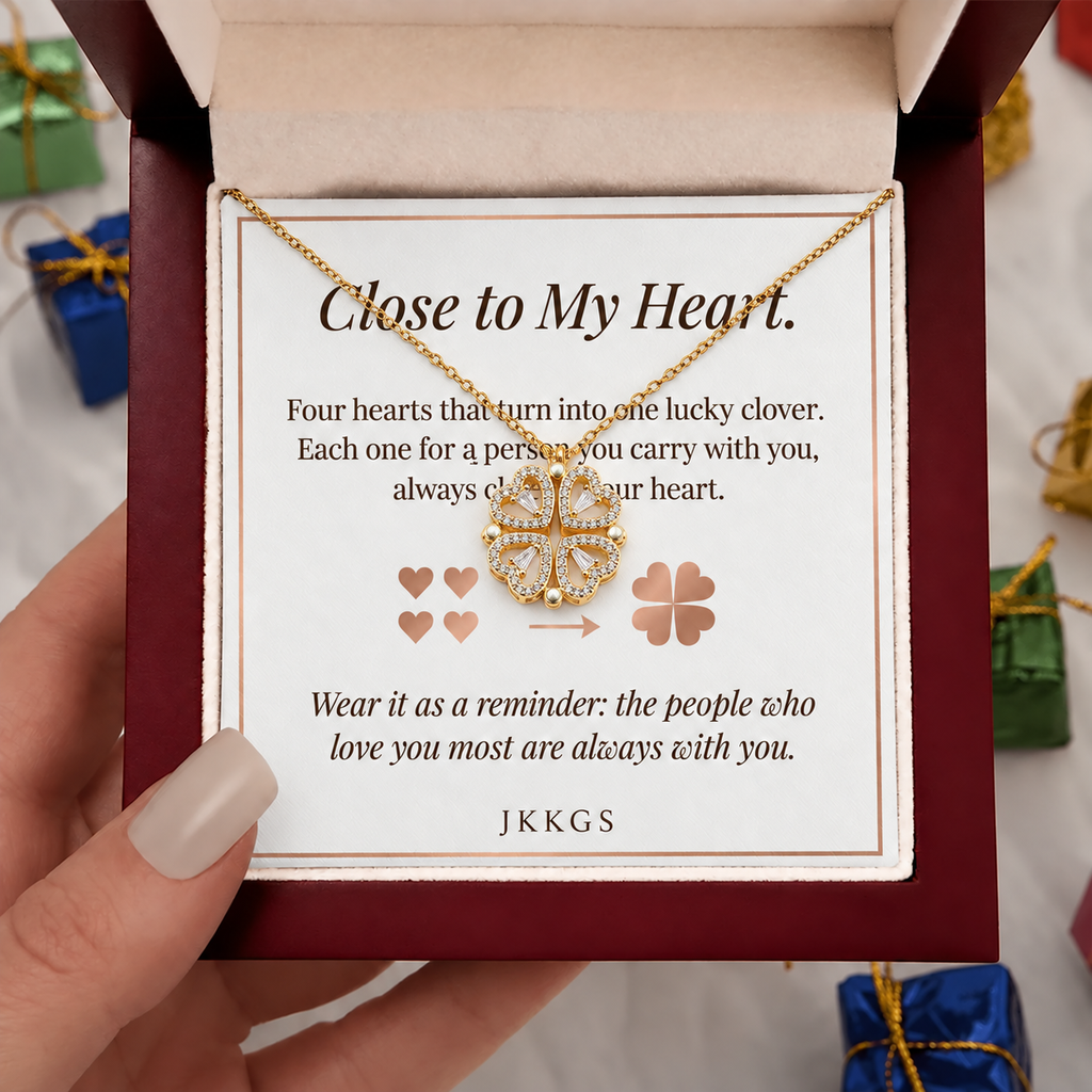 To My Daughter Lucky Heart Necklace