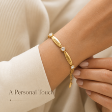 To My Granddaughter Nameplate Chain Bracelet
