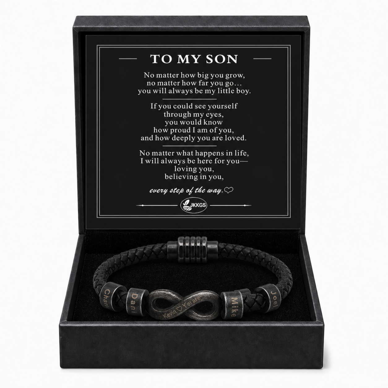 To My Son - Vintage Cross Leather Bracelet