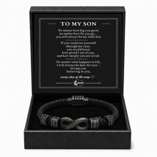 To My Son - Vintage Cross Leather Bracelet