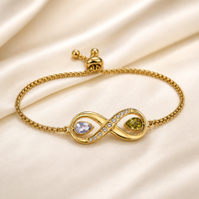 To My Wife Forever Two-Stone Infinity Bracelet