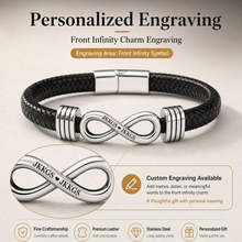 To My Son Stay Strong Silver Infinity Braided Bracelet