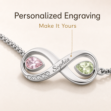 To My Mother Forever Two-Stone Infinity Bracelet