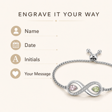To My Daughter Forever Two-Stone Infinity Bracelet