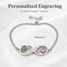 To My Mother Forever Two-Stone Infinity Bracelet