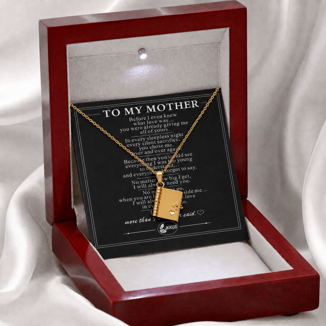 To My Mom - Forever Brilliant Gemstone Pendant Necklace