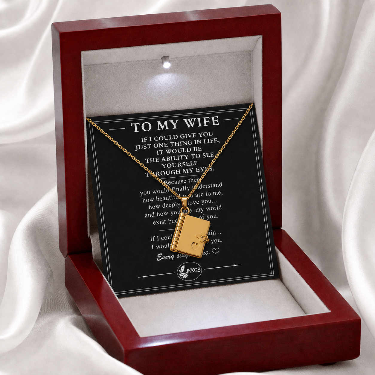 To My Wife - Forever Brilliant Gemstone Pendant Necklace