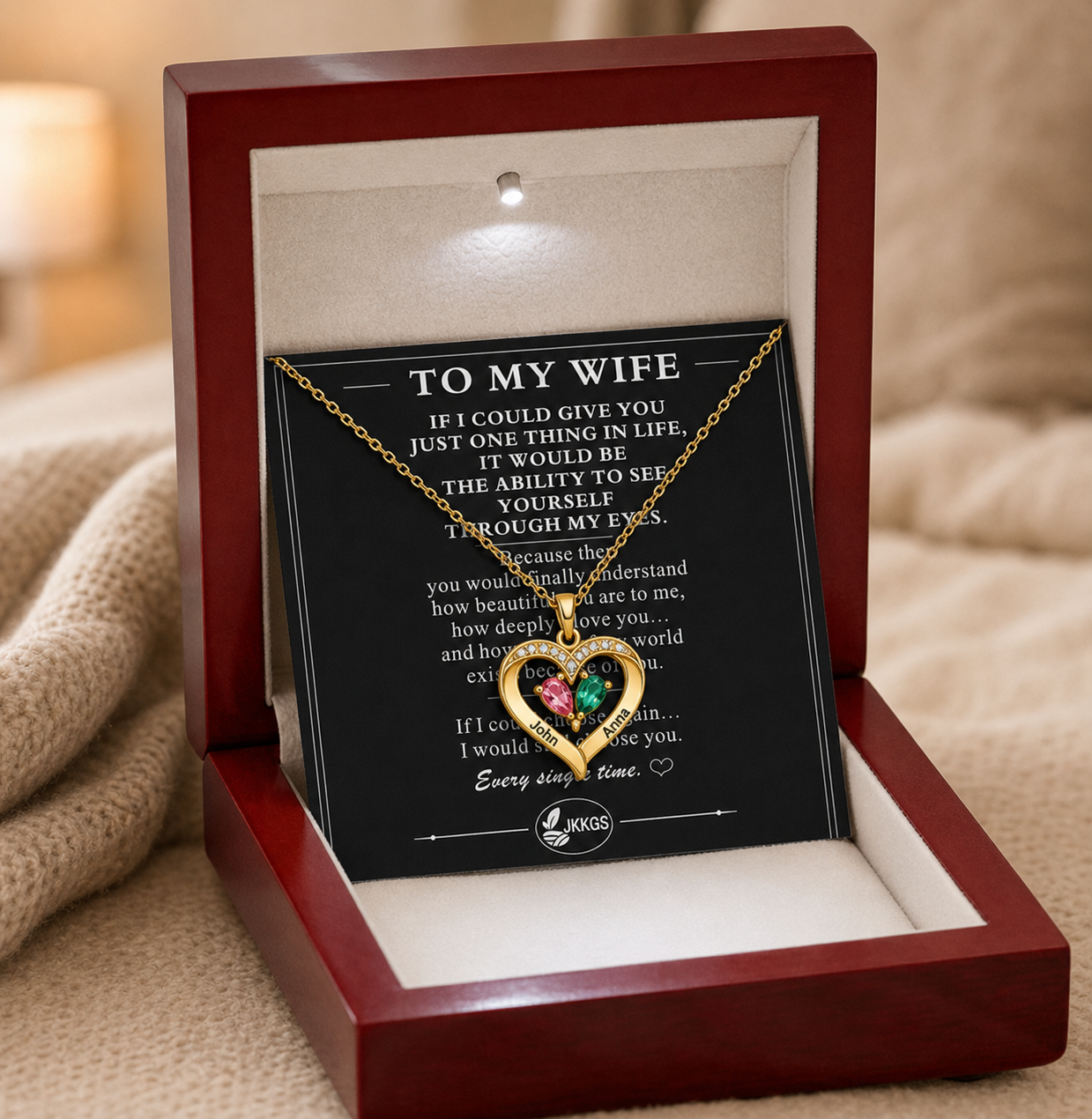 To My Wife - Forever in My Heart Pendant Gift Set