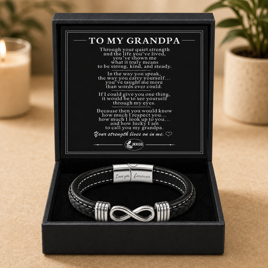 To My Grandpa - Love You Forever Personalized Bracelet