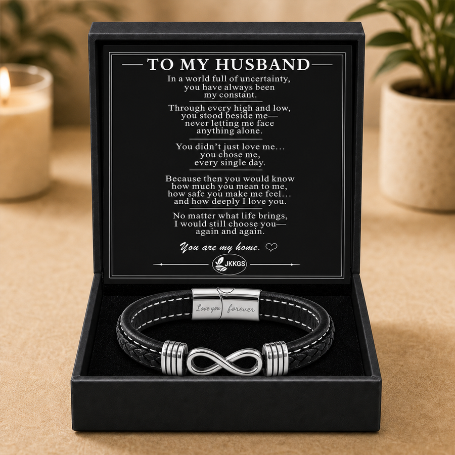 To My Husband - Love You Forever Personalized Bracelet