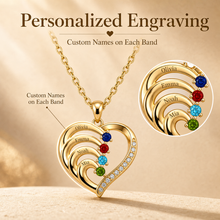 To My Daughter Four-Stone Family Heart Necklace