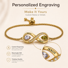 To My Daughter Forever Two-Stone Infinity Bracelet