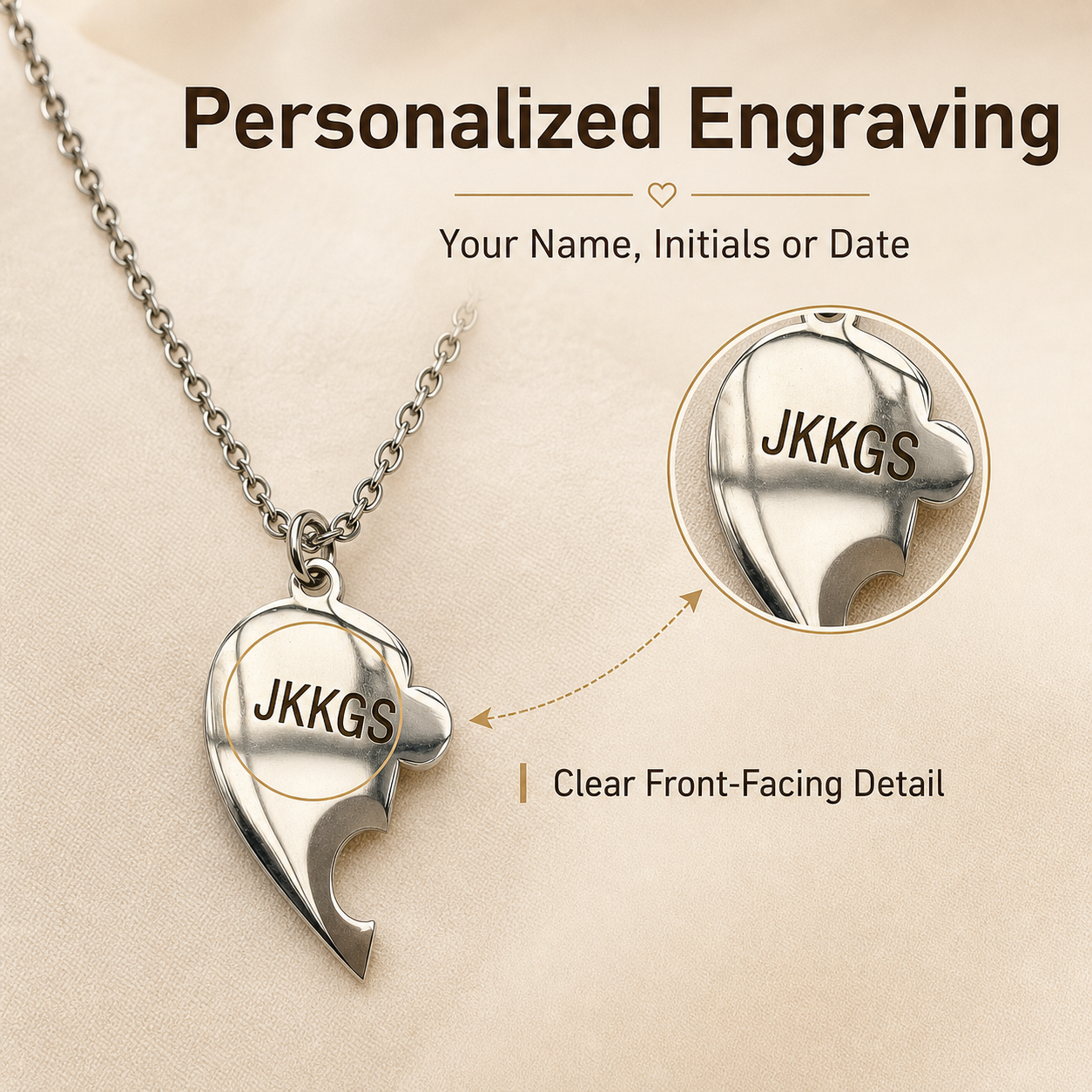 To My Mother Matching Split Heart Necklace Set