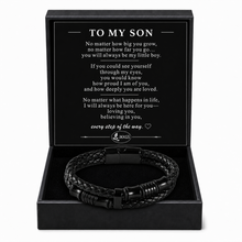 To My Son - Braided Leather Fortitude Bracelet