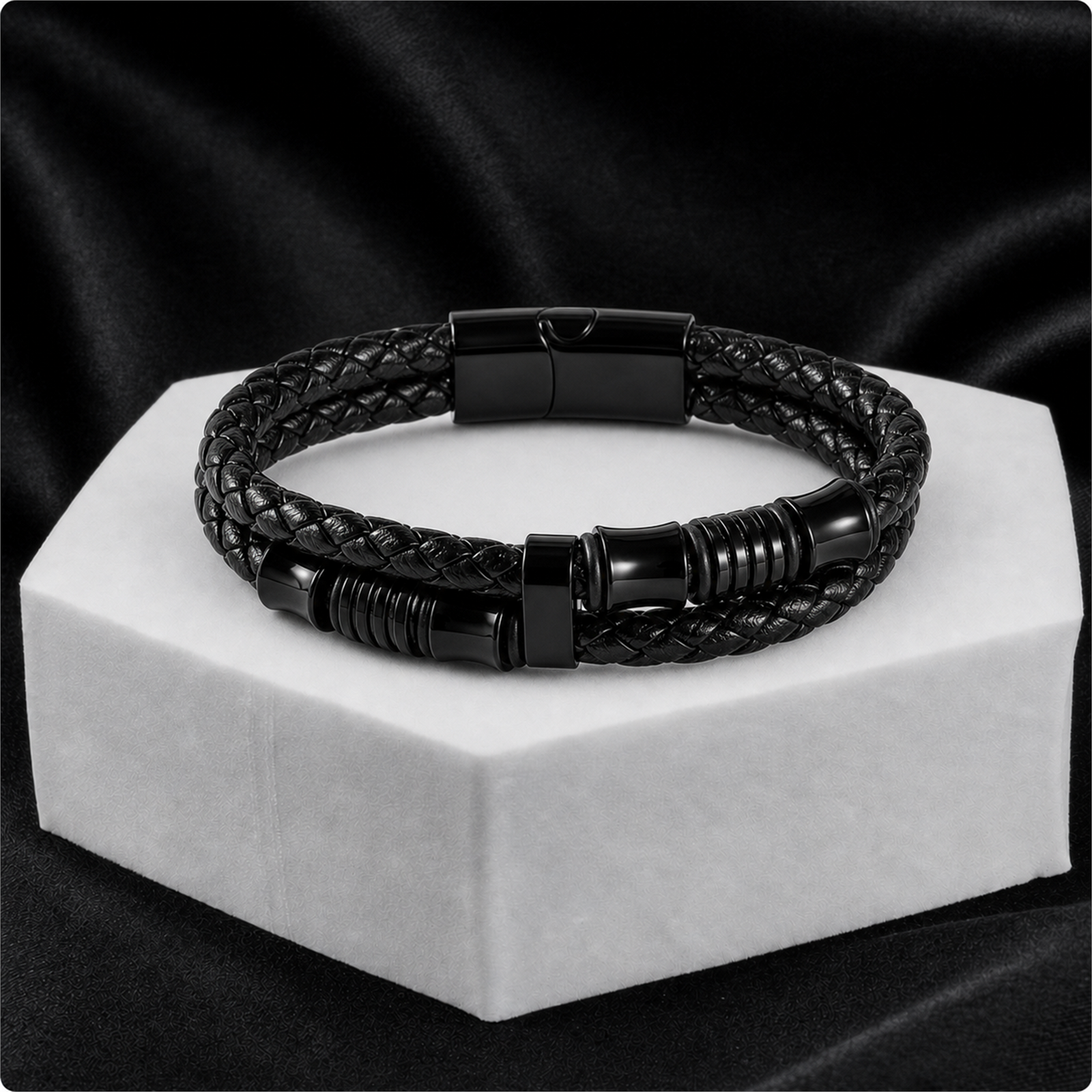 To My Husband - Braided Leather Devotion Bracelet