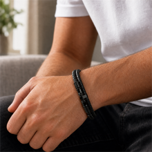 To My Husband - Braided Leather Devotion Bracelet